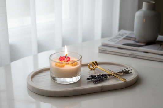 Handmade Gel & Soy Wax Jar Candles with Sweet Strawberry & Floral Aroma