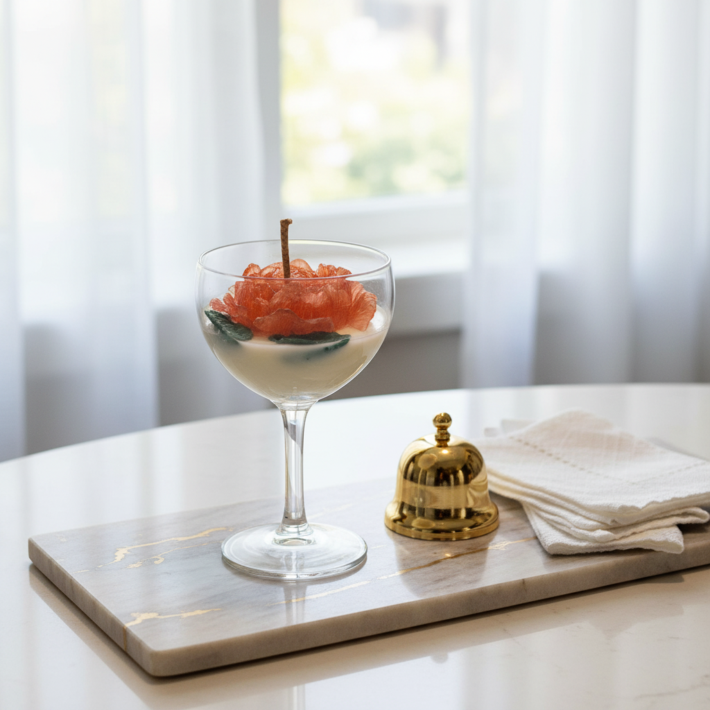 Handcrafted Glass Candle | Sweet Fragrance Gel & Soy Candle for Home Décor & Gifting