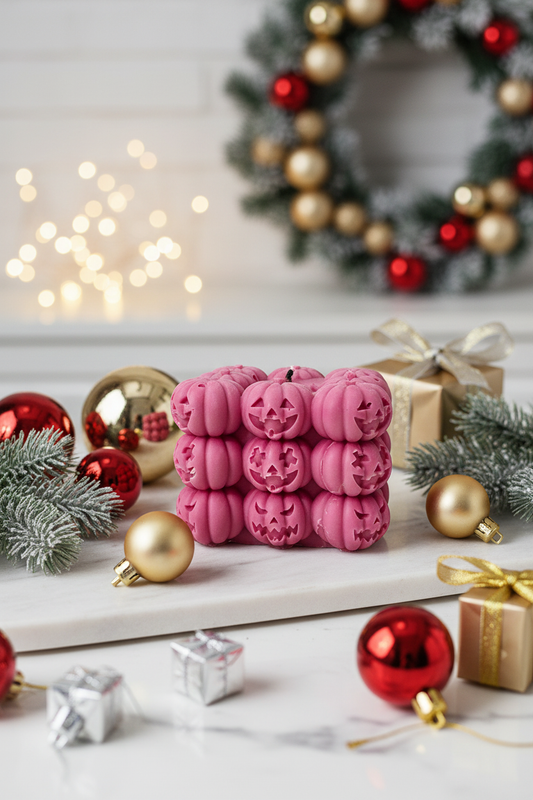 Halloween Pink Scented Candle | Hand-Crafted Sweet Fragrance