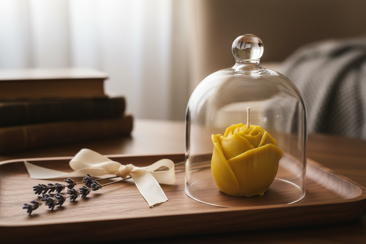 Rose Scented Candle | Hand-Crafted Sweet Fragrance