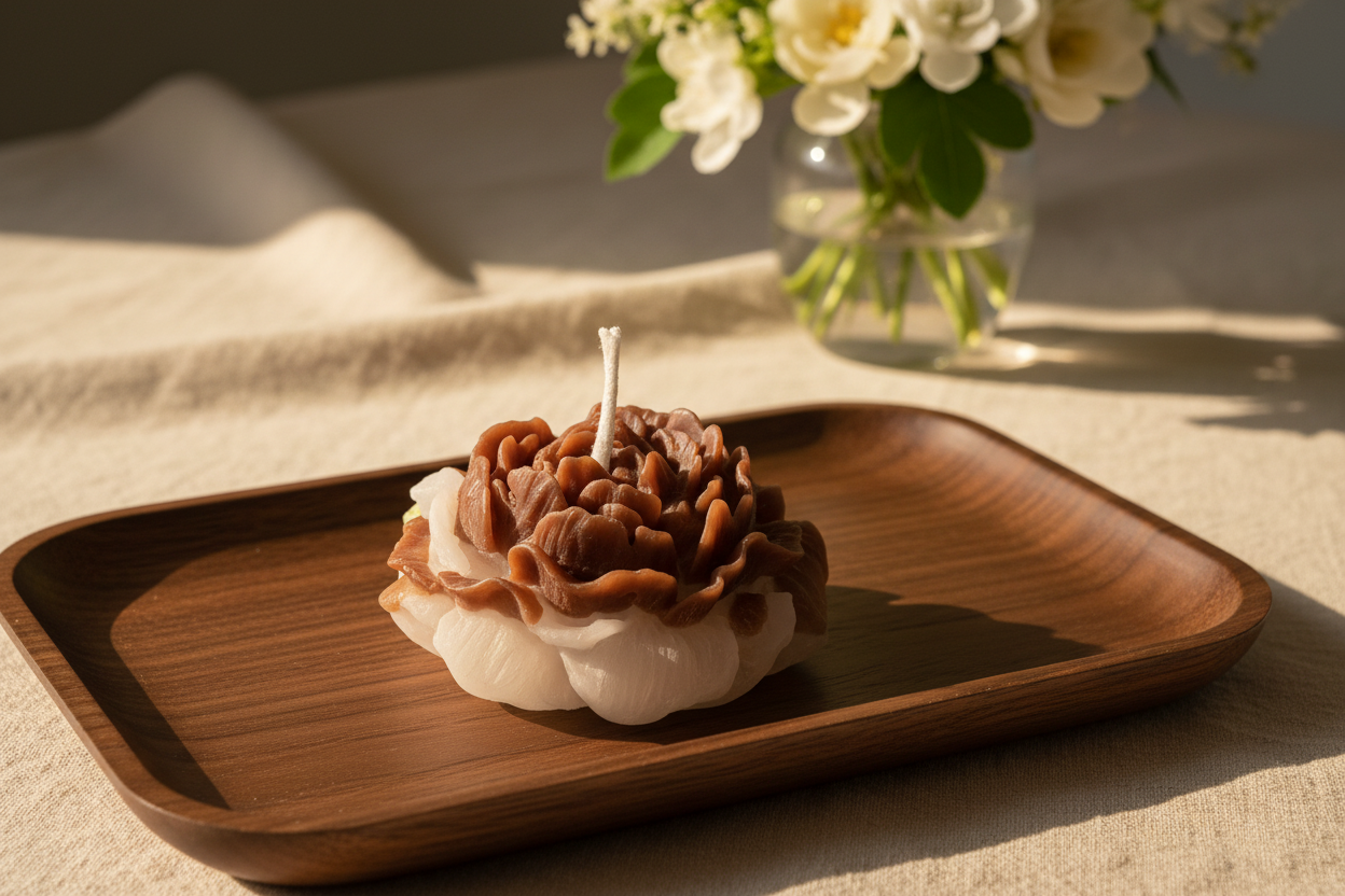 Open Rose Scented Candle | Hand-Crafted Sweet Fragrance