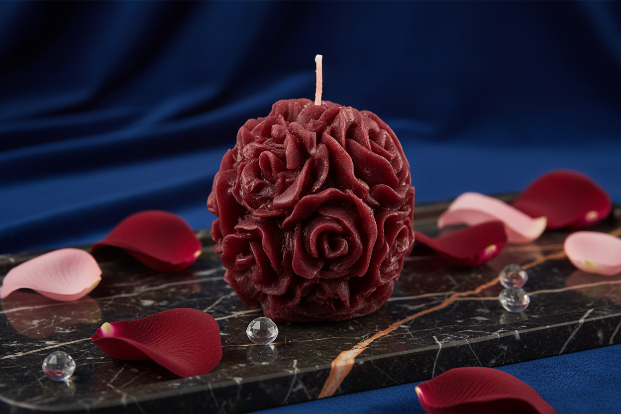 Rose Bunch Scented Candle | Hand-Crafted Red Roses with Sweet Fragrance