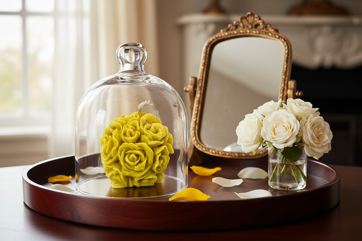 Rose Bunch Scented Candle | Hand-Crafted Red Roses with Sweet Fragrance