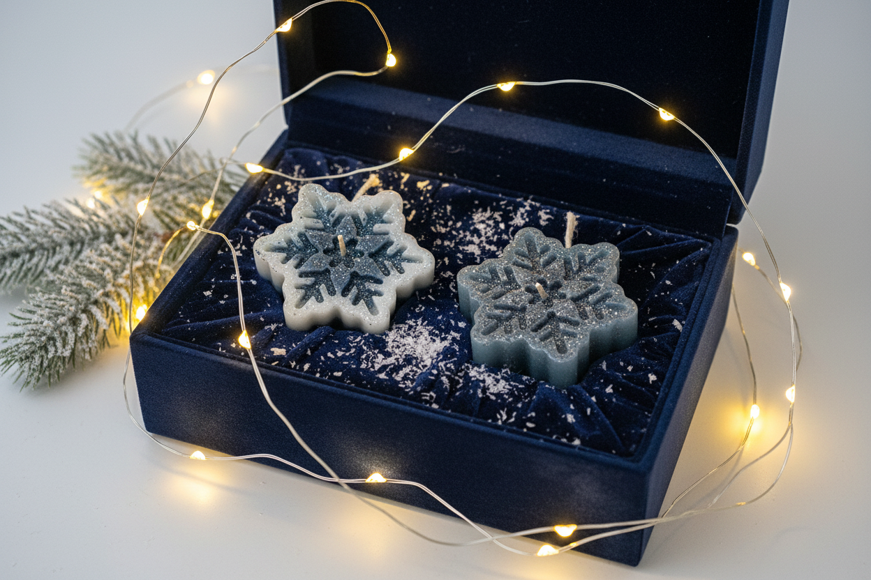 Couple of Snowflakes Candle – Hand-Crafted Sweet Scented Candle