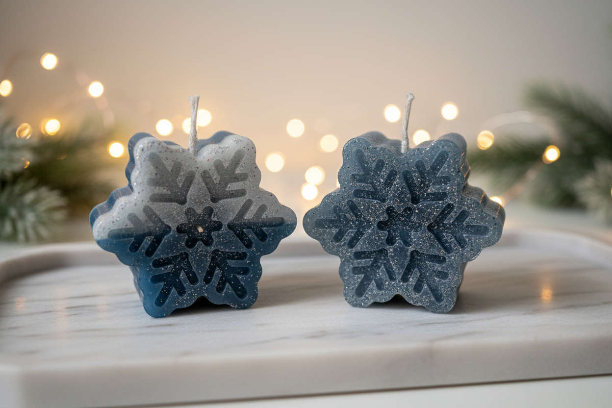Couple of Snowflakes Candle – Hand-Crafted Sweet Scented Candle