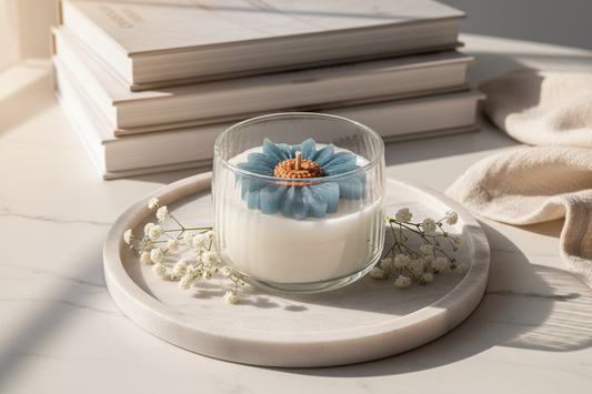 Handmade Gel & Soy Wax Jar Candles with Sweet Strawberry & Floral Aroma