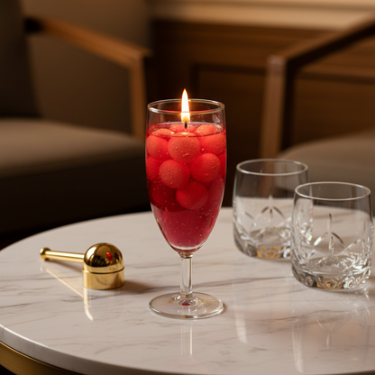 Handcrafted Glass Candle | Sweet Fragrance Gel & Soy Candle for Home Décor & Gifting